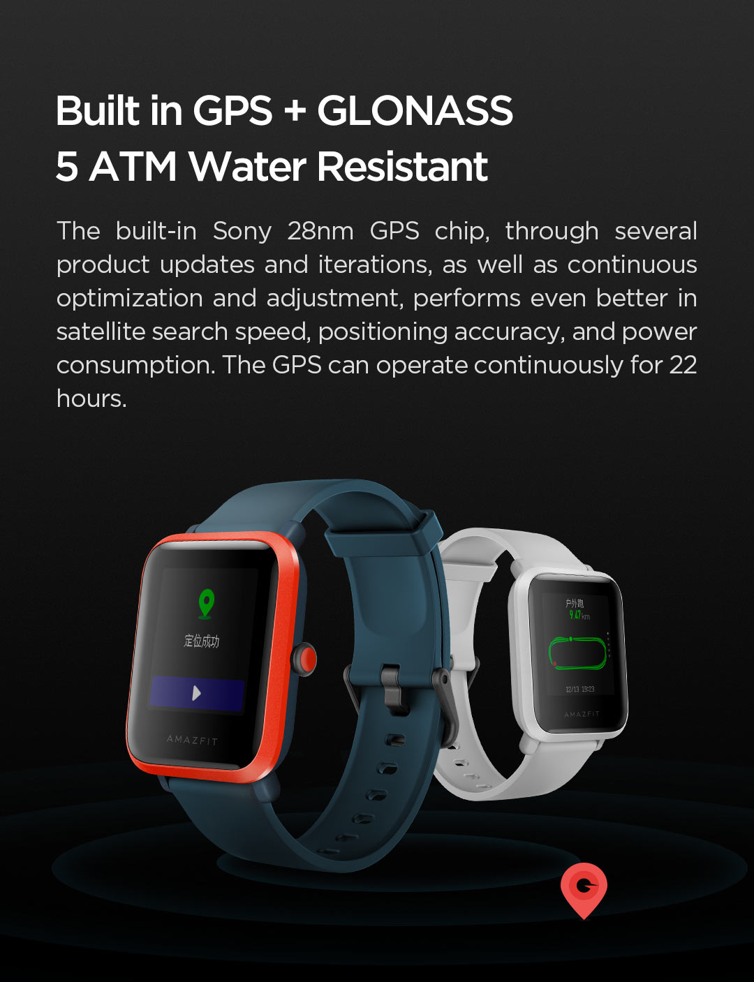 amazfit bip built in gps